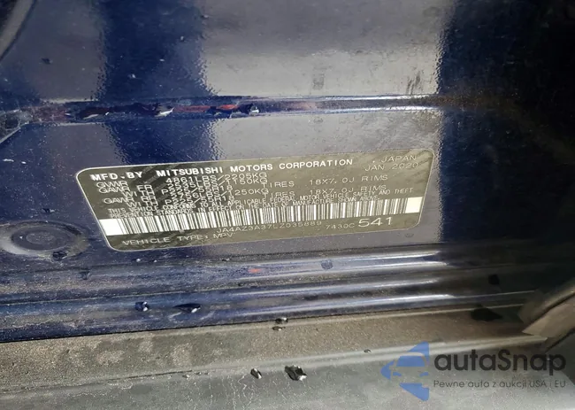 JA4AZ3A37LZ035889: 45460786