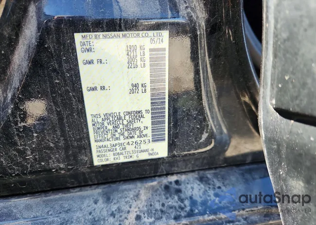 1N4AL3AP3EC426253: 46197416