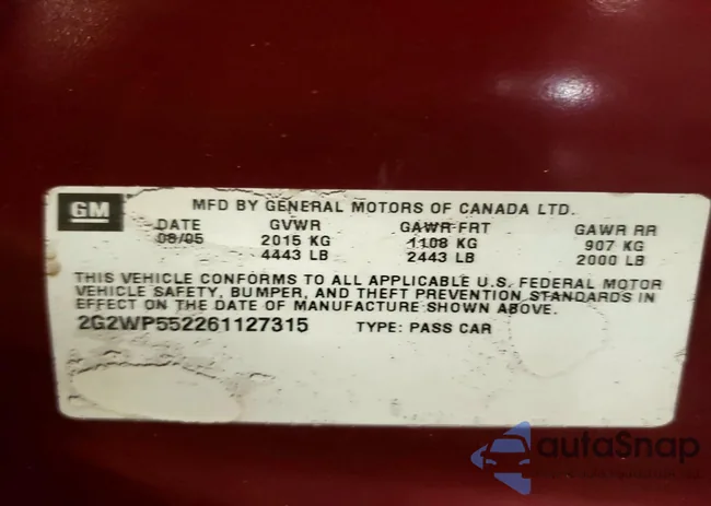 2G2WP552261127315: 79694295