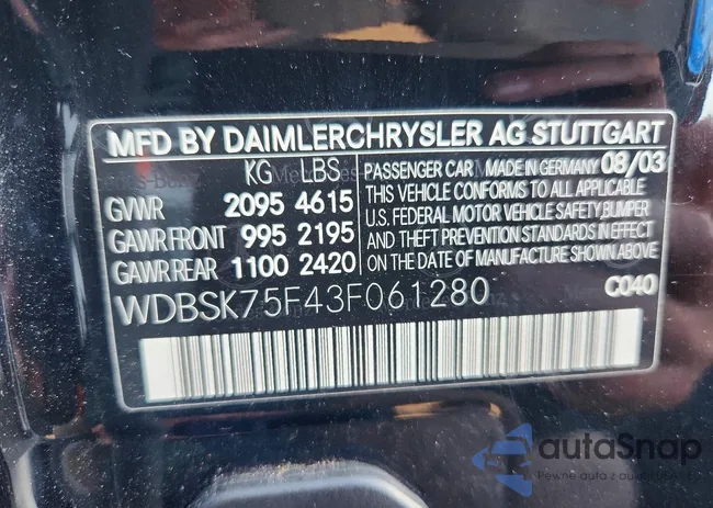 WDBSK75F43F061280: 45996156