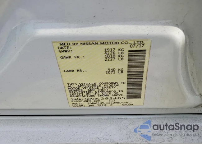 1N4AL3AP2HC295465: 41714576