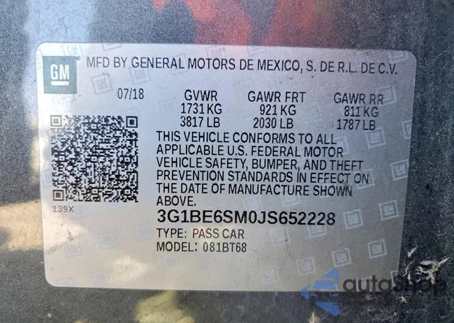 3G1BE6SM0JS652228: 79399255