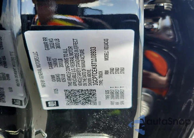 1GCPTCEK8T1108933: 41918546