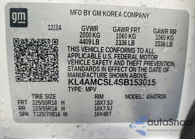 KL4AMCSL4SB153015: 46304316