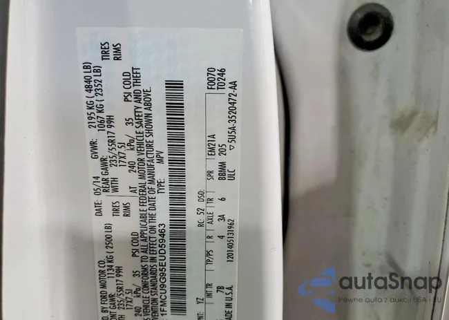 1FMCU9G95EUD59463: 79600645