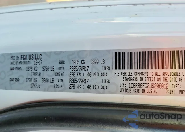 1C6RR6FG2JS208012: 45672206