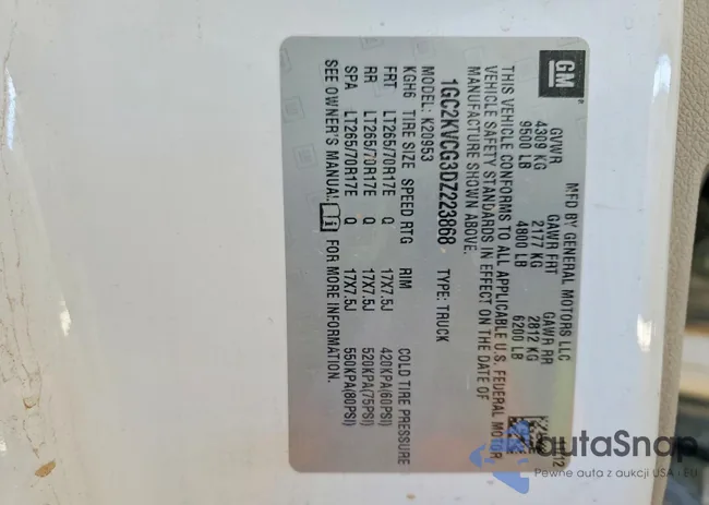 1GC2KVCG3DZ223868: 79994435