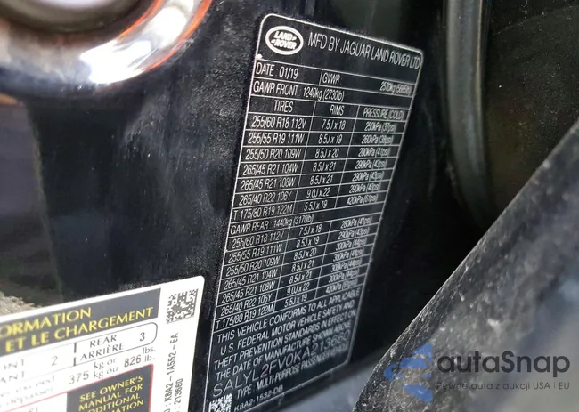 SALYL2FV0KA213660: 79242855