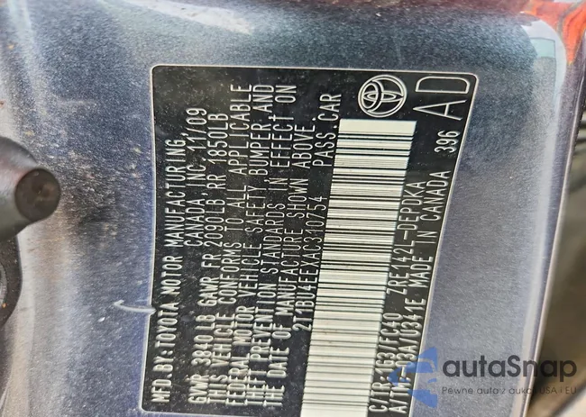 2T1BU4EEXAC310754: 45601586