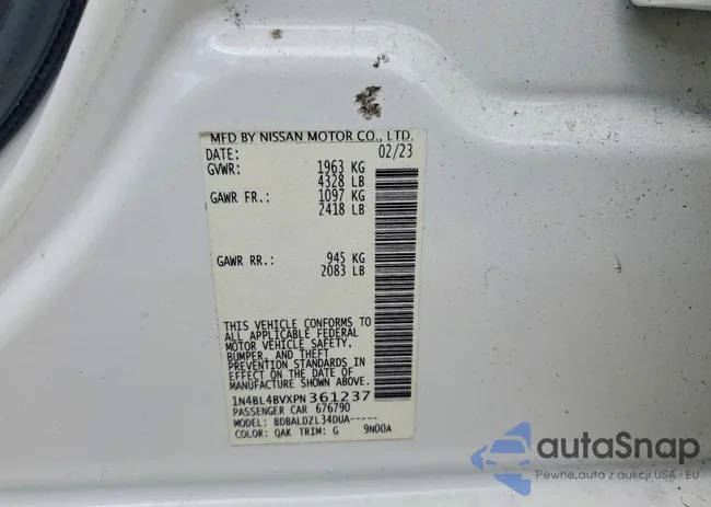 1N4BL4BVXPN361237: 41619216