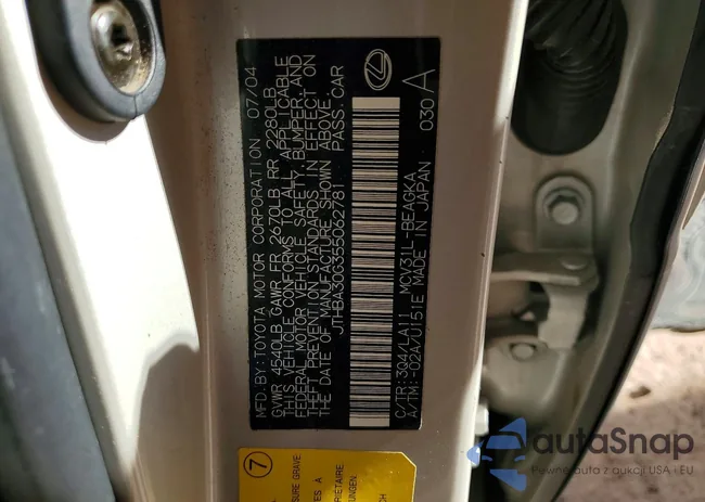 JTHBA30G355062781: 45804006