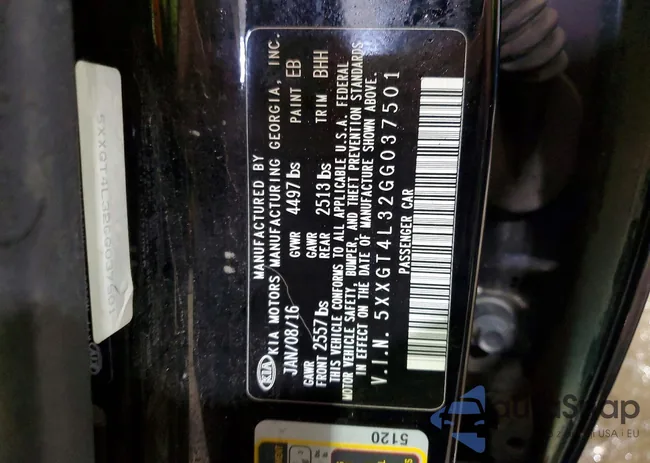 5XXGT4L32GG037501: 45814026