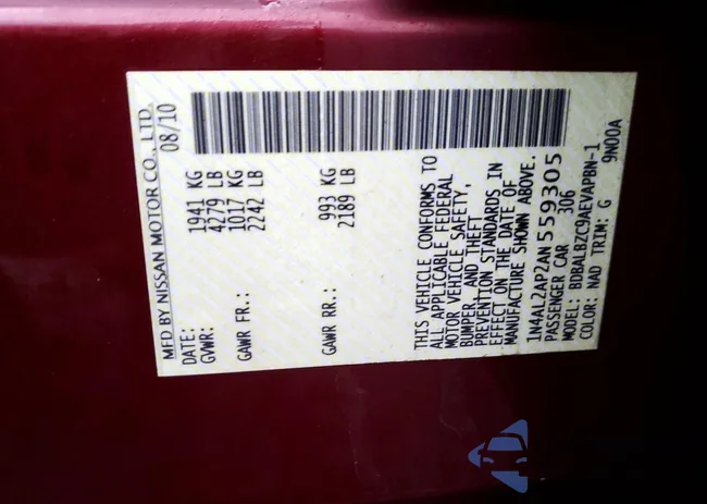 1N4AL2AP2AN559305: 79226475