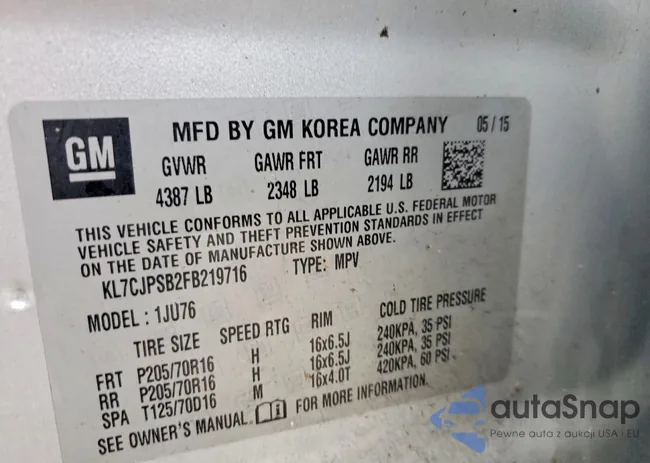 KL7CJPSB2FB219716: 41744546