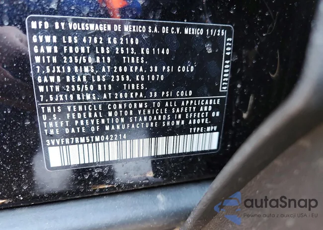 3VVFR7RM5TM042214: 79450045