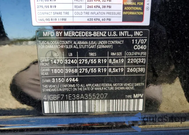 4JGBF71E38A355207: 46000586