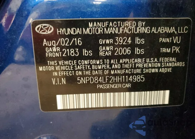 5NPD84LF2HH114985: 45772816