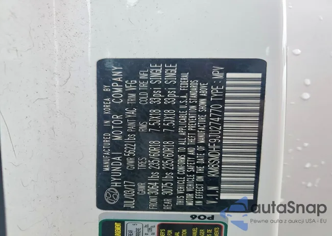 KM8SMDHF9JU274770: 45855366