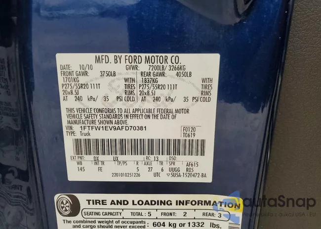 1FTFW1EV9AFD70381: 45500046