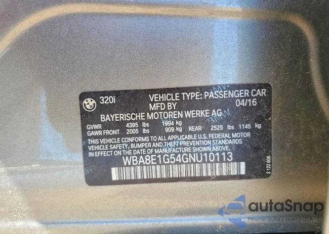 WBA8E1G54GNU10113: 79881595