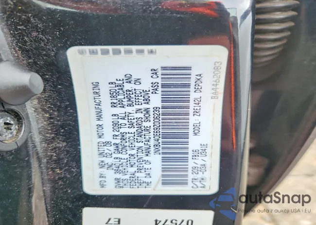 1NXBU40E69Z006239: 45658296