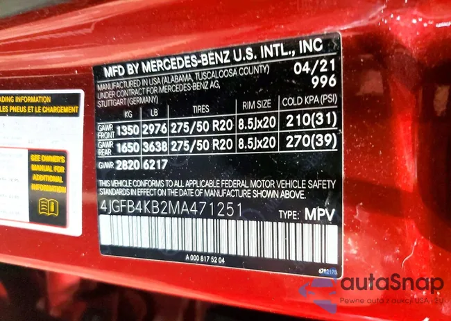 4JGFB4KB2MA471251: 78794455