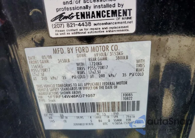 1FTRF14W48KD71057: 45636606