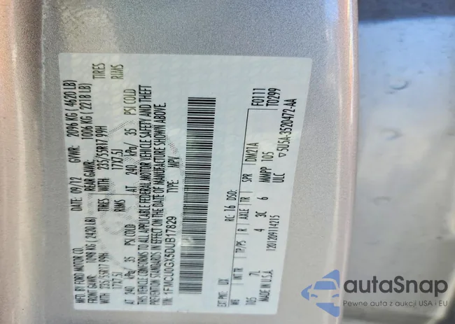 1FMCU0GX5DUB17829: 46402786