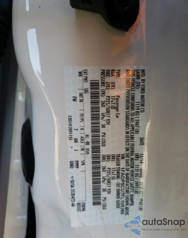 1FADP5CU7FL105365: 55773135