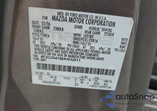 4F2CZ04196KM32511: 50327944