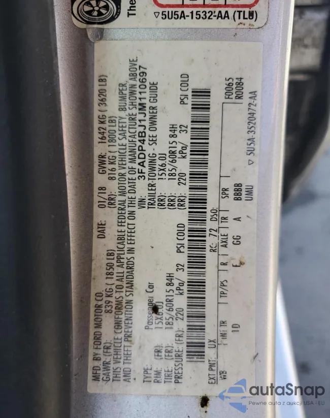 3FADP4BJ1JM110697: 50092884