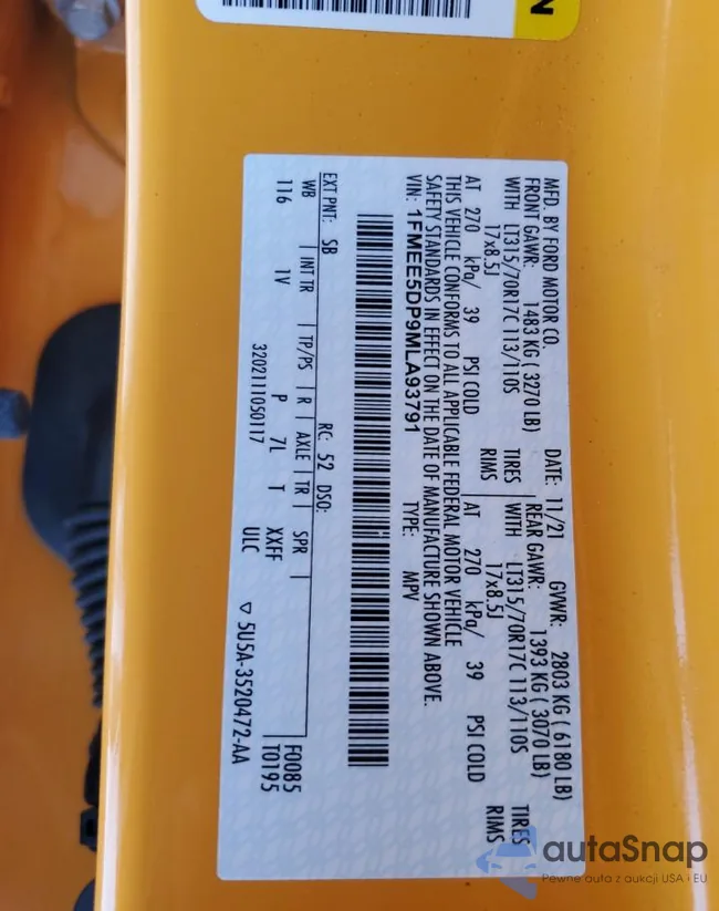 1FMEE5DP9MLA93791: 49489765