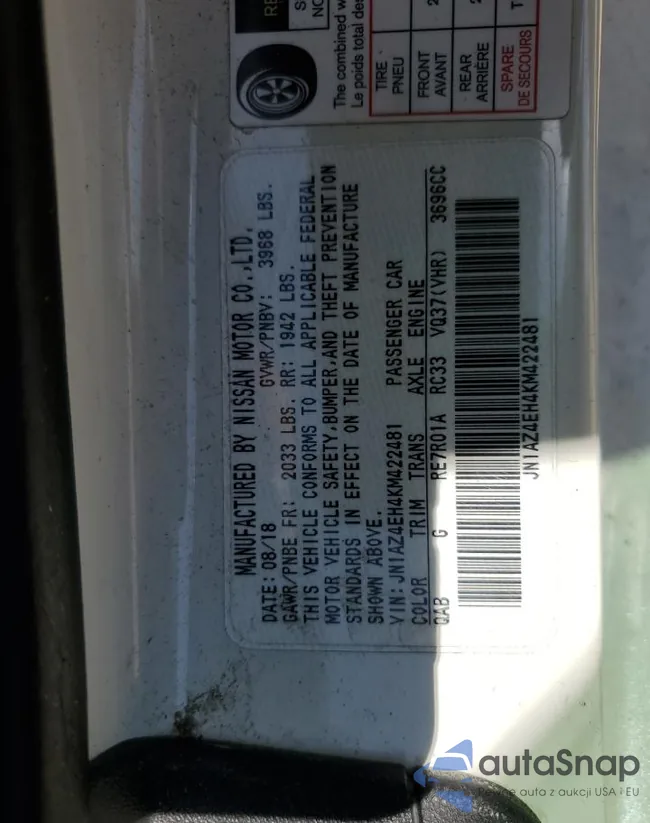 JN1AZ4EH4KM422481: 55144725