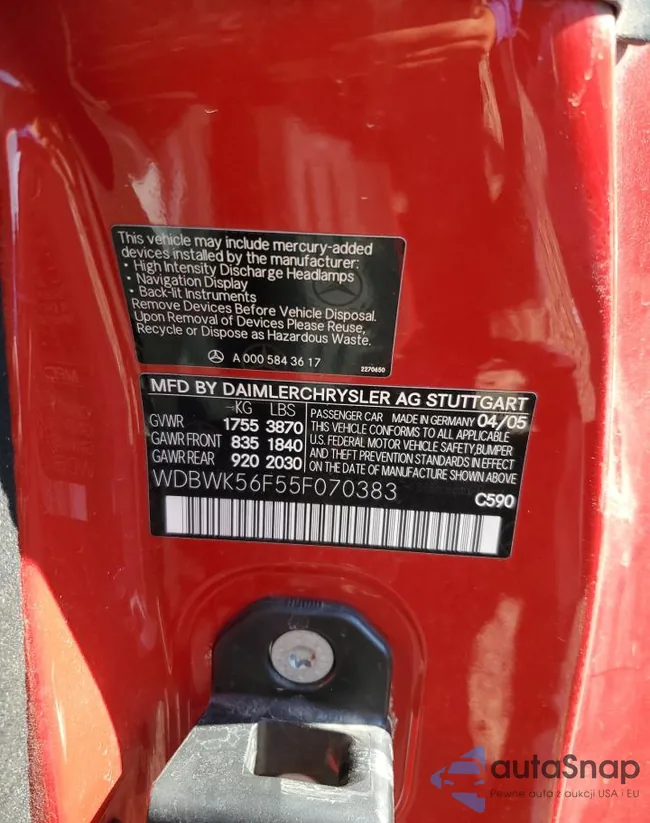 WDBWK56F55F070383: 52012985