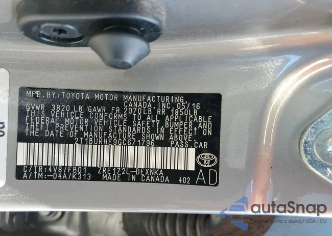 2T1BURHE9GC671796: 51442645