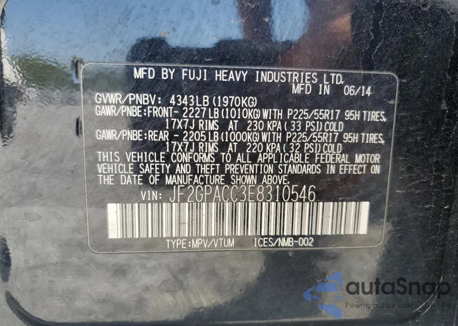 JF2GPACC3E8310546: 52083805