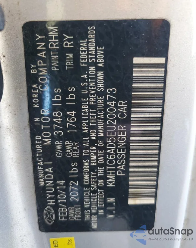 KMHTC6AD5EU200473: 52767775