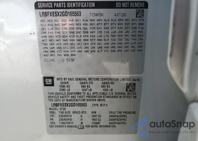 LRBFXESX2GD165563: 53083685