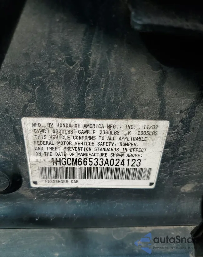 1HGCM66533A024123: 65366255