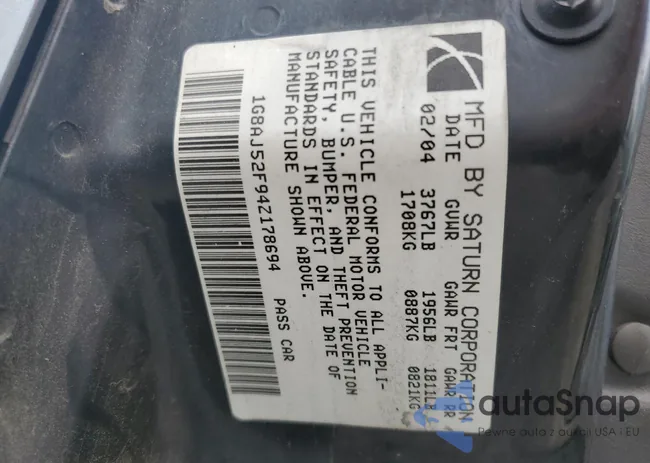 1G8AJ52F94Z178694: 54246305