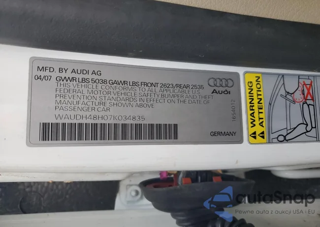 WAUDH48H07K034835: 52779265