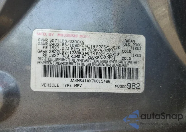 JA4MS41XX7U015486: 51761445