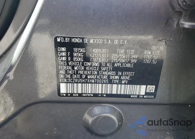 3CZRU5H7XHM700265: 52673045