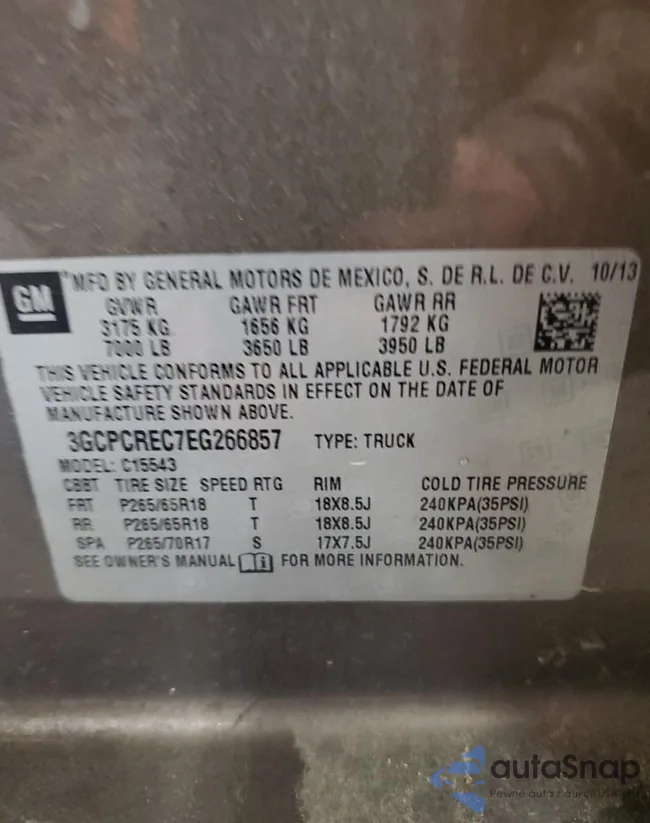 3GCPCREC7EG266857: 70000035