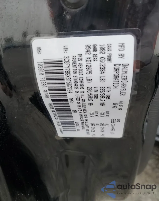 3C8FY78GX3T567724: 53340245