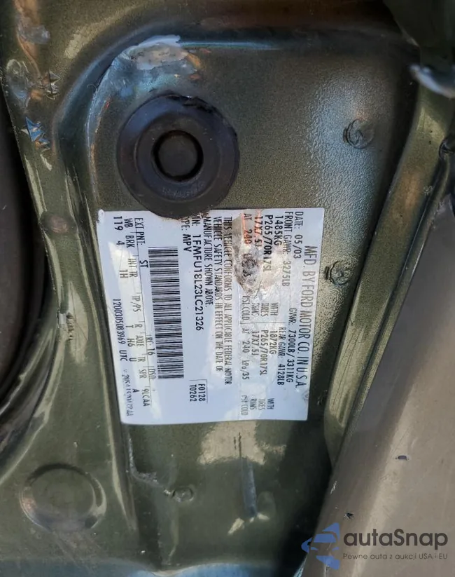 1FMFU18L23LC21326: 54671085