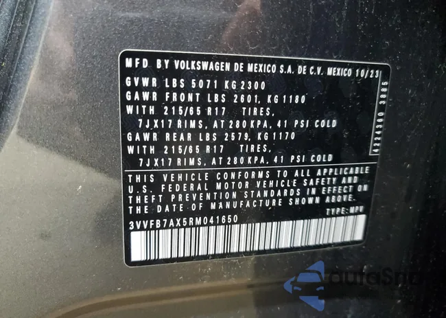 3VVFB7AX5RM041650: 54579575