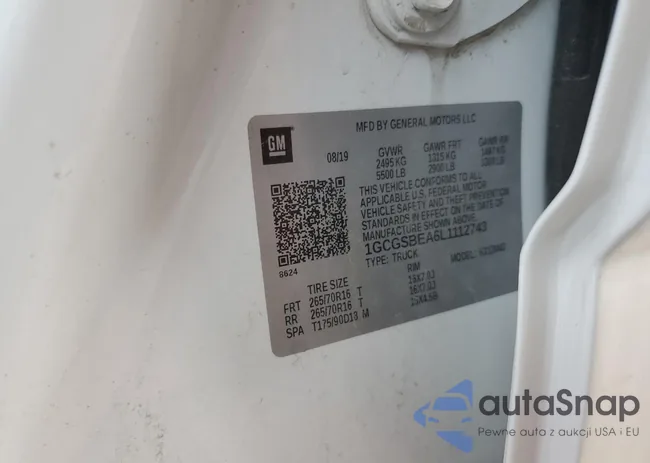 1GCGSBEA6L1112743: 85060565