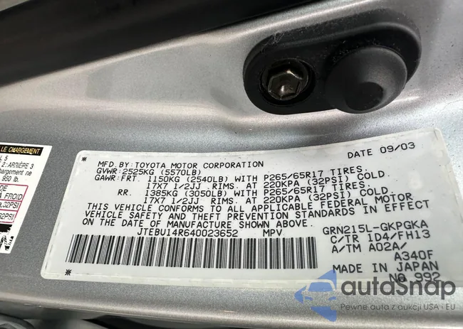 JTEBU14R640023652: 54108185