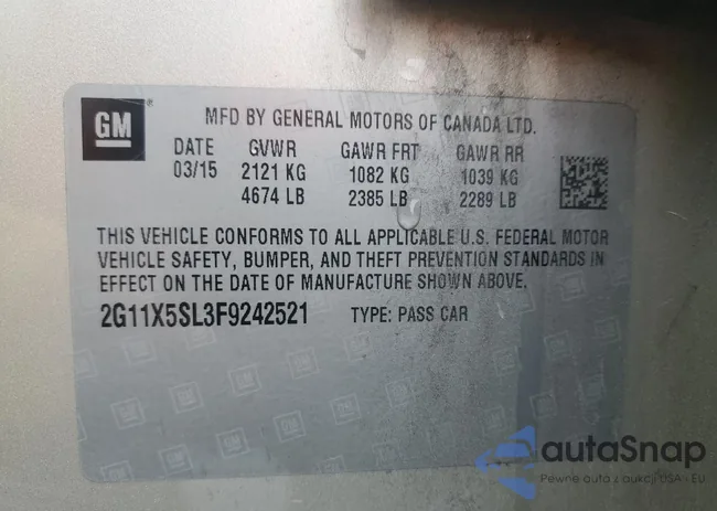 2G11X5SL3F9242521: 53343025